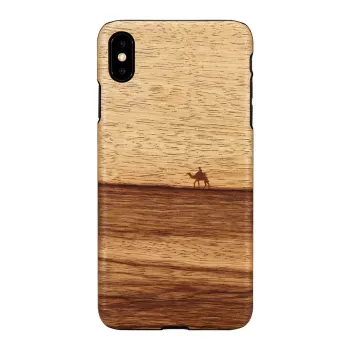 Puzdro na smartphone man and wood pre iPhone XS Max — terra čierna