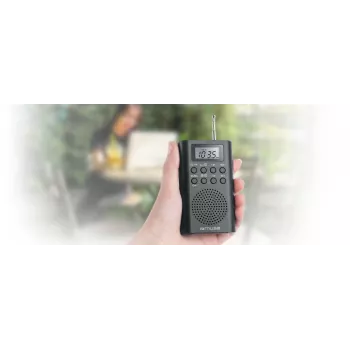 Prenosné rádio Muse M-03 R s FM-PLL ladením, LCD displej, externá anténa, čierne