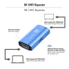HDMI opakovač, 20m, 8K 60Hz, HDCP 2.3, hliník, modrá