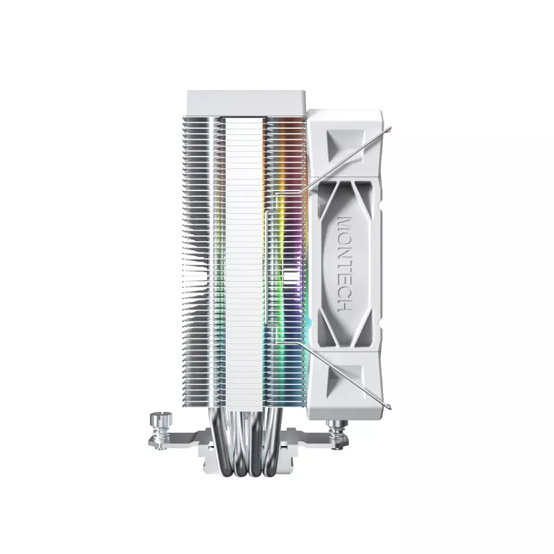 Montech NX400 White ARGB vzduchový chladič CPU, 120 mm, multi-socket, biely