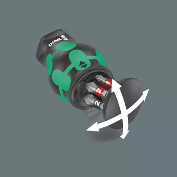 Wera Kraftform compact Stubby Magazin 2 Multibit skrutkovač plochý skrutkovač