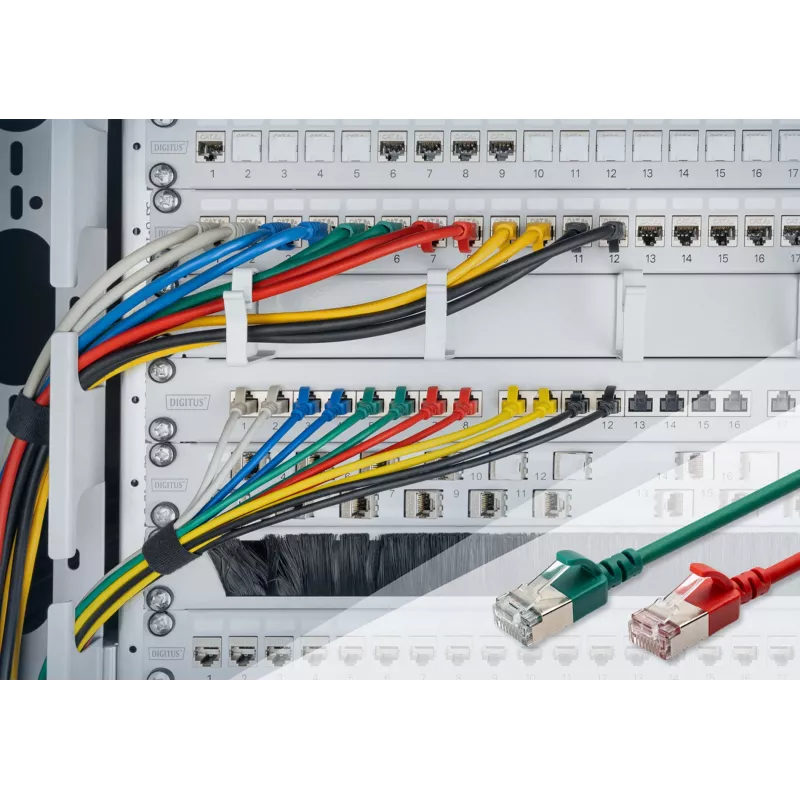 Patch kábel Digitus CAT 6A trieda Ea F/FTP 5m čierny