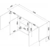 Cama Meble INSERTO 3D komoda, 143,5x40x80 cm, čierna, s LED