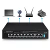 Esperanza ENS106 10-portový PoE switch 10/100 96 W
