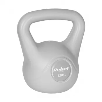 REBEL ACTIVE Kettlebell bituminózna sivá 12 kg