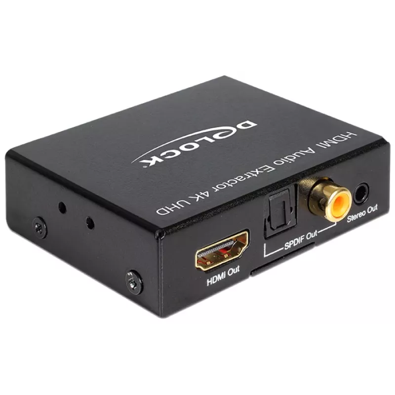 HDMI stereo / 5.1 kanálový audio extraktor 4K, adaptér čierny