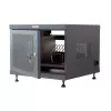 Rackový regál TECHLY 367652 organizér káblov s 3M lepiacou páskou, oceľ, 550×550×410 mm, čierny