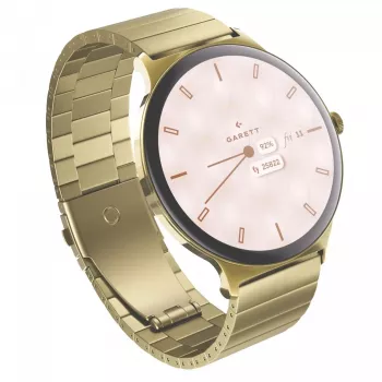 Smartwatch Garett Verona 2 Gold Steel s Bluetooth a meračom srdcového tepu