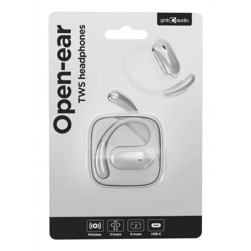 Gembird OWS-01-W Bluetooth slúchadlá TWS open-ear, biele