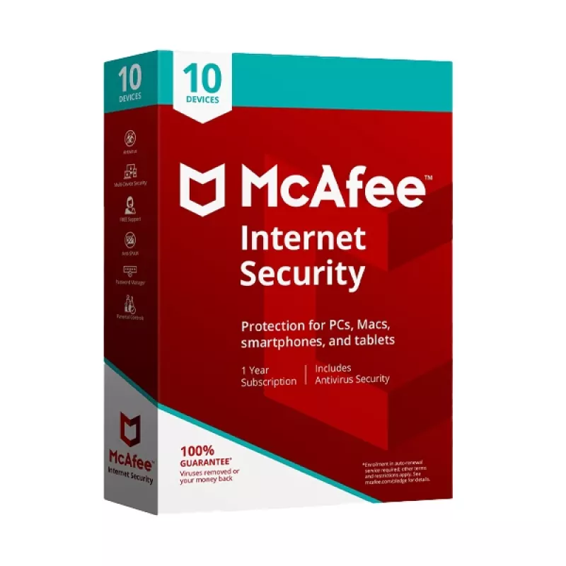 McAfee Internet Security 10 - zariadení 1 rok