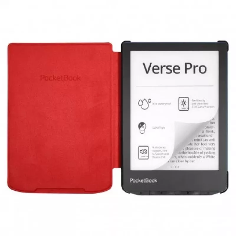 PocketBook H-S-634-R-WW Shell kryt pre Verse / Verse Pro 15,2 cm (6 palcov), mikrovlákno/PU, červený