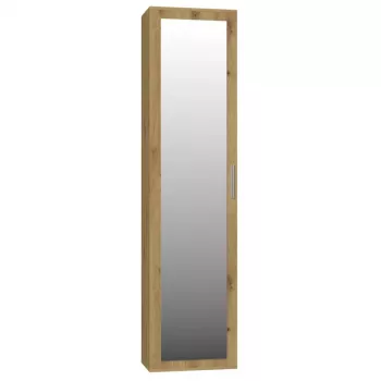 Top e Shop DUO SZAFKA ARTISAN – dubový rám, 2 police, 1 dvere, 500×350×1800 mm