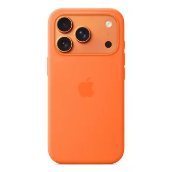 Silikónové puzdro Apple iPhone 17 Pro MagSafe oranžové puzdro