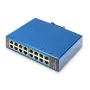 Digitus 16-portový Gigabit Ethernet sieťový switch, priemyselný, neupravovaný