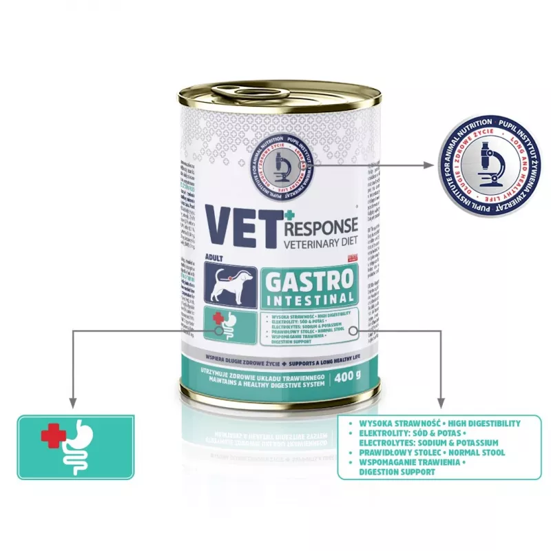 VET RESPONSE Gastrointestinal - mokré krmivo pre psov - 400 g
