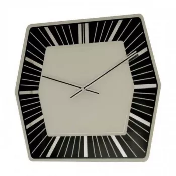 NeXtime nástenné hodiny 8128zw Hexagon, 43x43 cm, biele