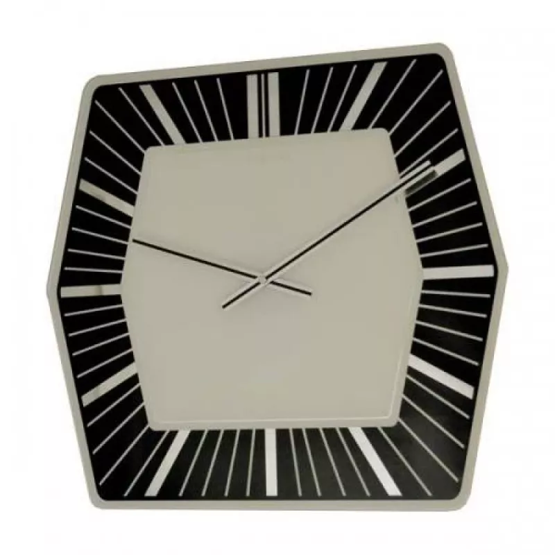 NeXtime nástenné hodiny 8128zw Hexagon, 43x43 cm, biele