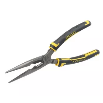 Kliešte ploché s okrúhlym hrotom Stanley FatMax Long Nose Pliers čierna žltá 200 mm 203 g