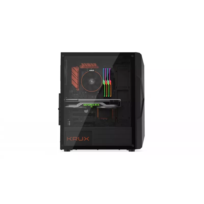 Krux ASTRAL - PC - čierna - ATX - micro ATX - Mini-ITX - Gaming - 15,9 cm - 29 cm