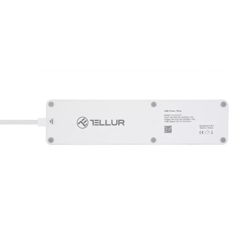 Tellur WiFi inteligentná zásuvková lišta so 3 AC zásuvkami a 4 USB portmi (4A)