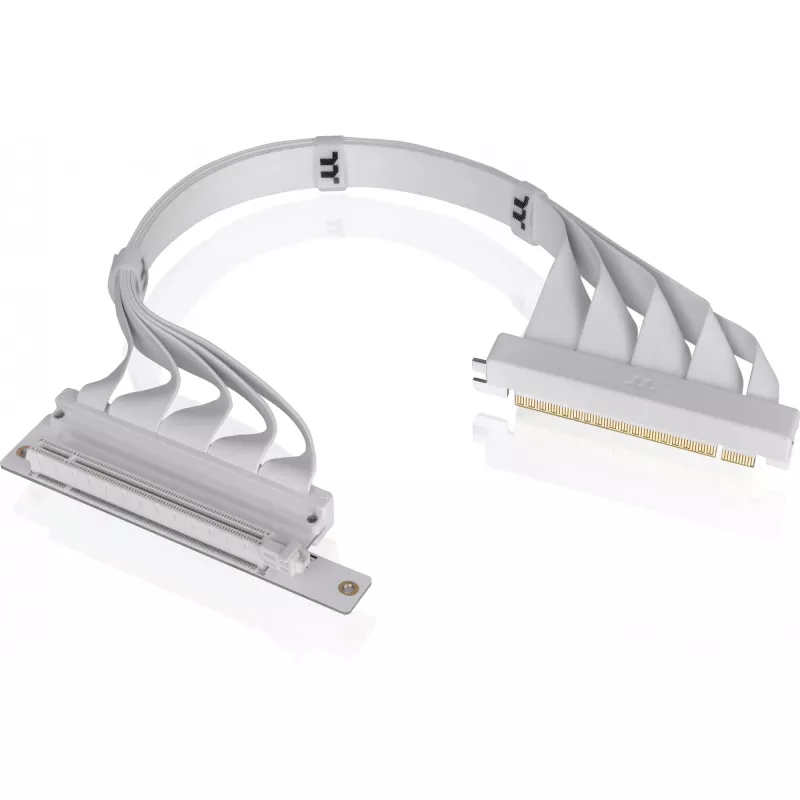 Thermaltake PCI-E 4.0 Dual 90 Degree riser kábel, 40 cm, biely (AC-077-CO6OTN-C1)