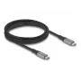 USB kábel DeLOCK 81192 USB4 Gen 2x2 2 m USB-C čierny sivý