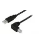 Microconnect USBAB2ANGLE10 USB kábel 10 m USB A USB B čierny
