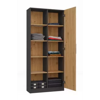 Nadstavec na knižnicu Topeshop RD-80 ANT/ART KPL, 10 políc, drevotrieska, 800×300×1820 mm