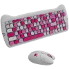 Bezdrôtová súprava klávesnice a myši CANYON HSET-W6 Pink Kitty Edition