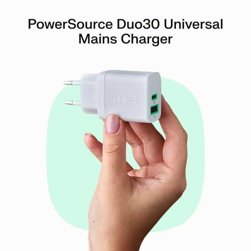 Napájací zdroj Green Cell PowerSource Solo30 30W biely — USB-C nabíjačka, 30 W výstupný výkon