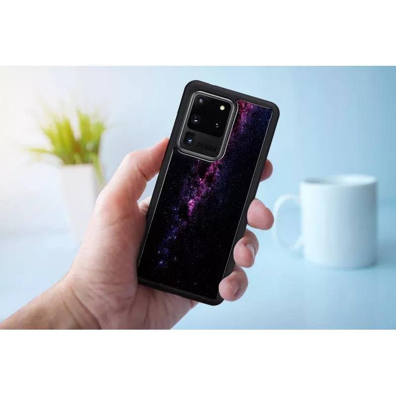 Ochranné puzdro iKins pre Samsung Galaxy S20 Ultra – čierny povrch Milky Way