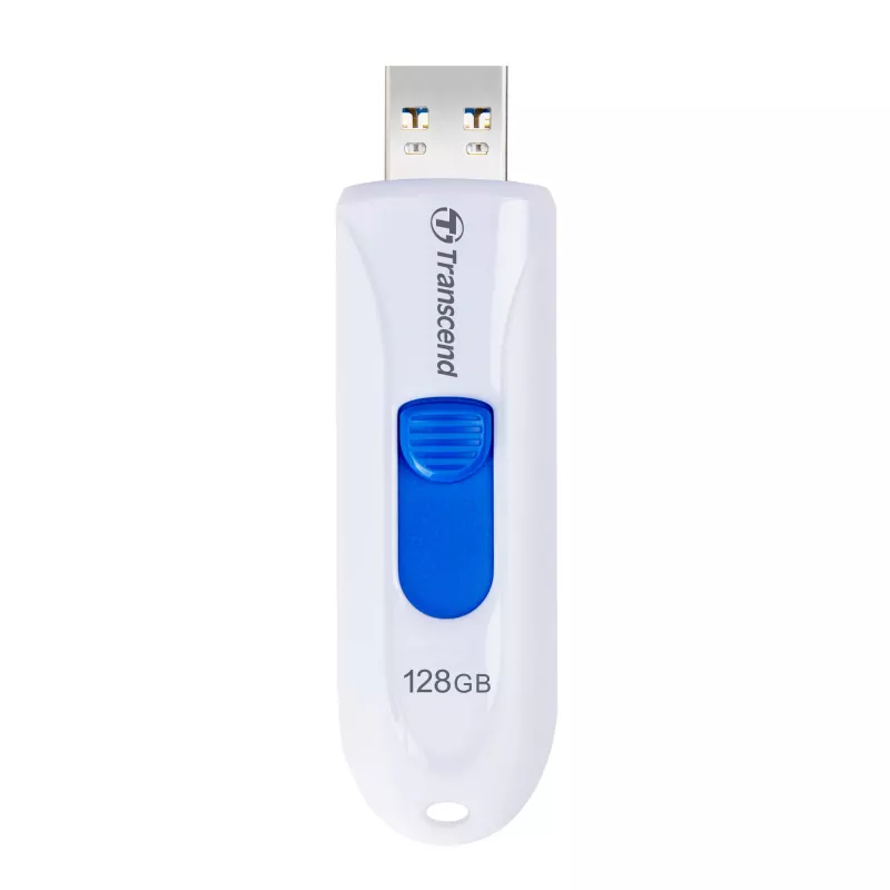 Transcend JetFlash 790 TS128GJF790W USB kľúč, 128 GB, USB 3.1 Gen 1, výsuvný konektor, biely