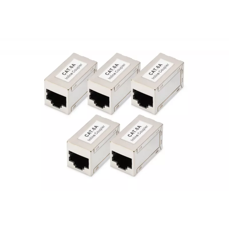 Digitus CAT 6A modulárne spojky tienené 5 kusov RJ-45 zlaté kontakty