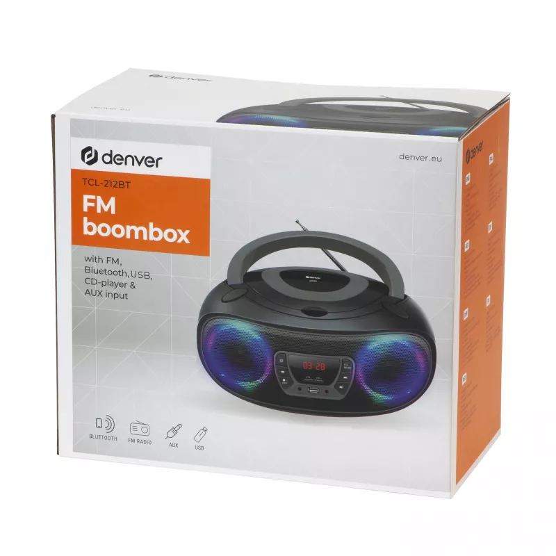 Prenosný CD prehrávač Denver TCL-212BT SIVÝ