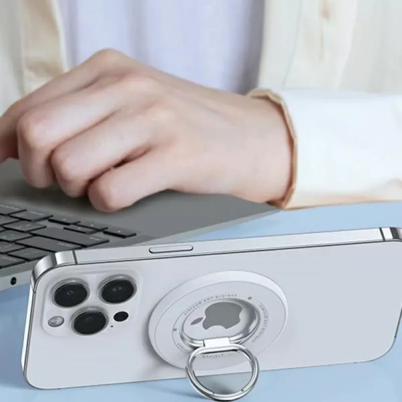 SODI obojstranný magnetický prstencový stojan BM-350 biely kompatibilný s MagSafe