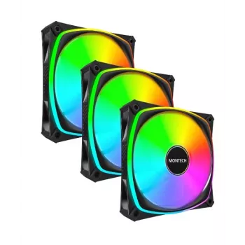 MONTECH AX120 PRO čierny 120mm ARGB balenie 3 ks