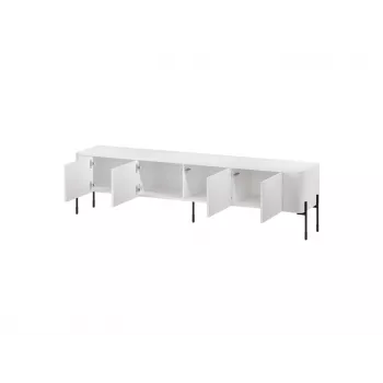 TV skrinka Cama Meble VERA 190x40x50 cm, matná biela, drevotrieskový vrch