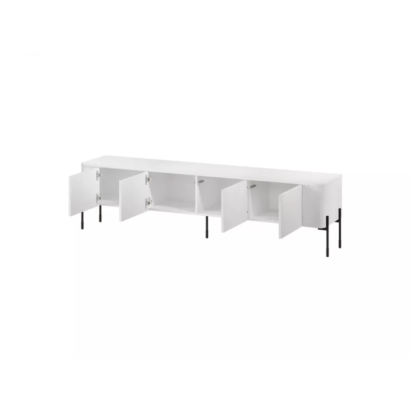 TV skrinka Cama Meble VERA 190x40x50 cm, matná biela, drevotrieskový vrch