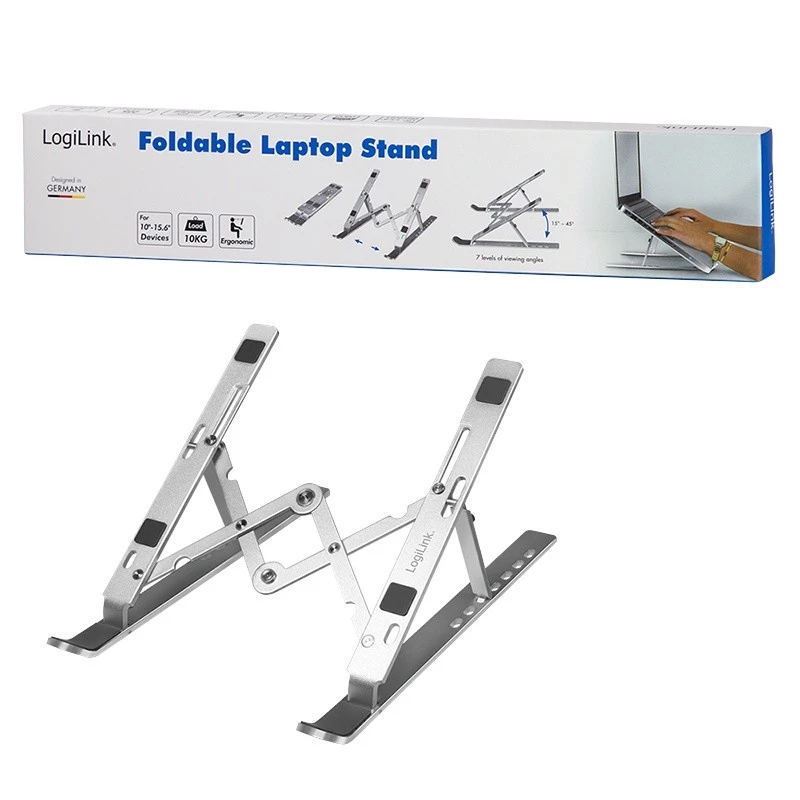 Stojan na laptop LogiLink AA0134 strieborný 40,6 cm (16 palcov)
