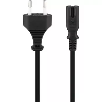 Wentronic Goobay Euro Anschlusskabel, 3 m, čierny - Eurostecker (Type-C, CEE 7/16) > Gerätebuchse C7 (95038)