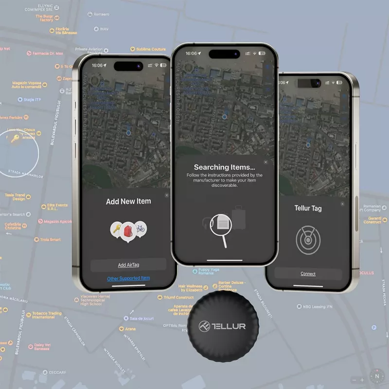 Bluetooth anti-loss tracker Tellur TLL173021, vodoodolný, kompaktný hľadač kľúčov