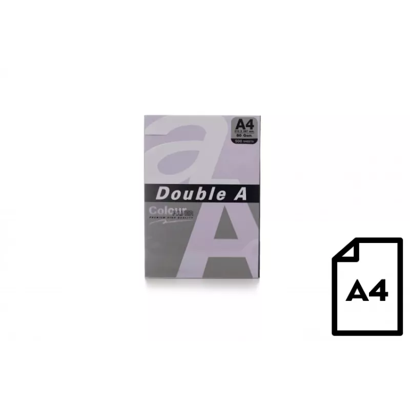 Farebný papier Double A, 80 g, A4, 500 listov, levanduľa
