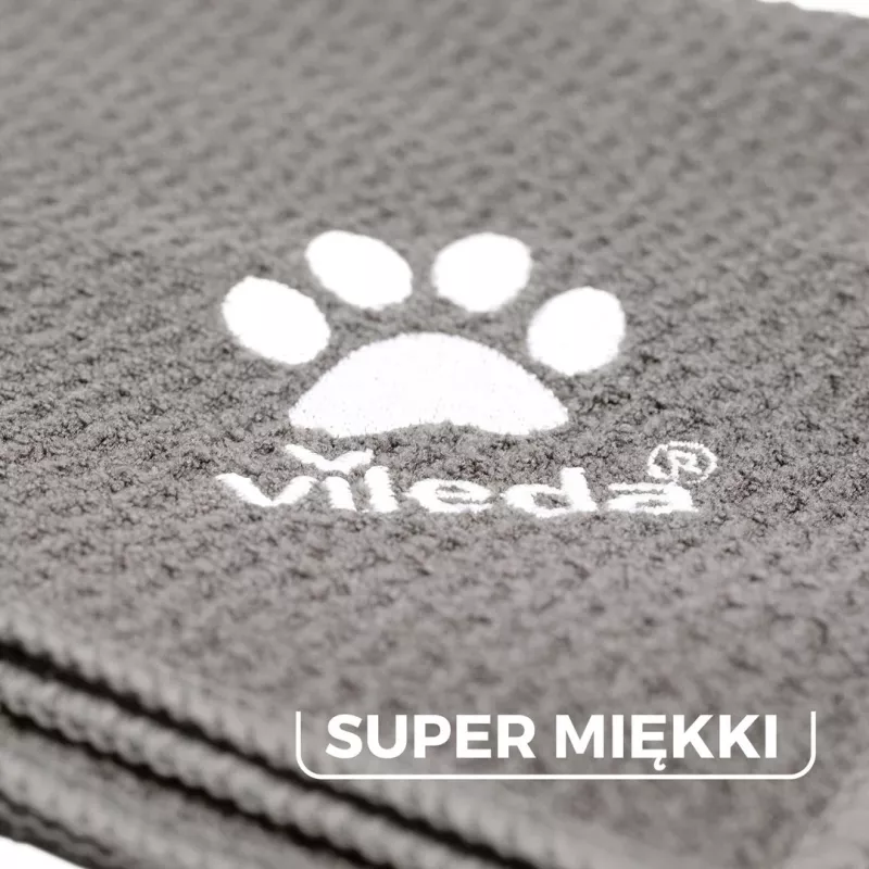 Uterák VILEDA Pet Wipes 172650 450x700 mm, polyester, prateľný v práčke, sivý