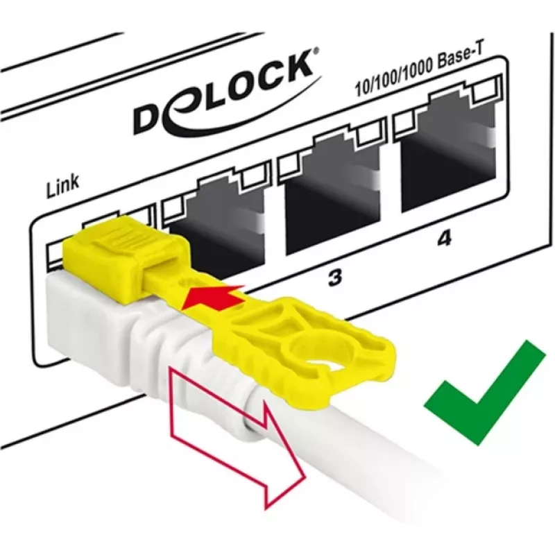 Sieťový kábel DeLOCK 85330 RJ-45 Cat6a 0,5 m biely