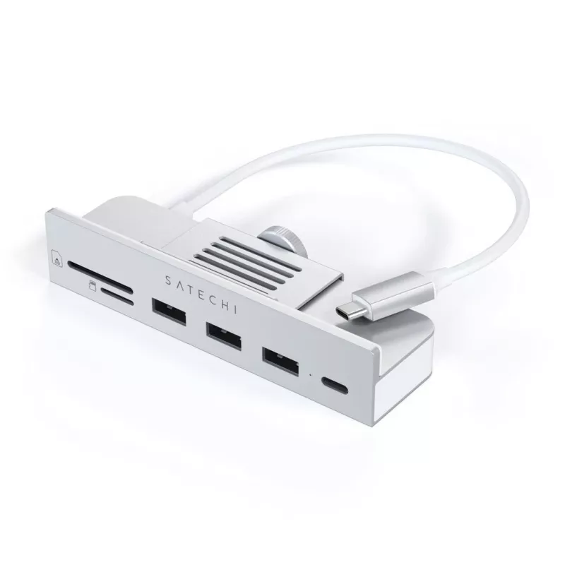 Notebook dock / port replikátor Satechi ST-UCICHS USB 3.2 Gen 1 Type-C, USB-A porty, SD/MicroSD, strieborný