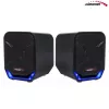 Audiocore AC865B 2.0 USB počítačové reproduktory, 6 W, čierna/modrá