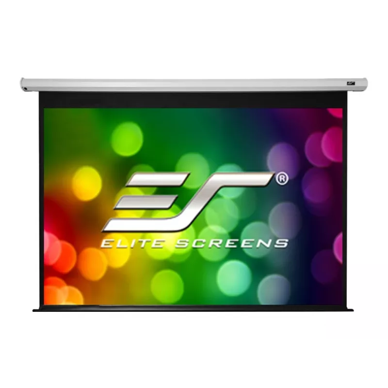Elite Screens Spectrum Electric120V motorické projekčné plátno 120 palcov (3,05 m) 4:3, viditeľná plocha 244 x 183 cm, MaxWhite zisk 1,1, IR diaľkový ovládač, biely kryt