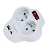 Esperanza ELK311W elektrický rozbočovač 2 GN. USB-C USB-A VST. biely