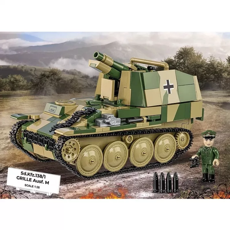 Stavebnica Konštrukčná Cobi SD.KFZ.138/1 Grille, 720 dielov, výstavný model