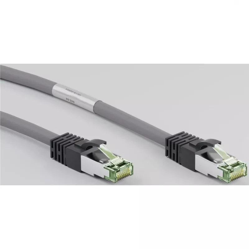 Goobay CAT 8.1 patch kábel, S/FTP (PiMF), sivý, 0,5 m - LSZH bez halogénov, meď AWG 24 (55135)